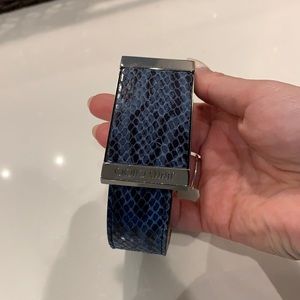 Jimmy Choo black/blue python belt